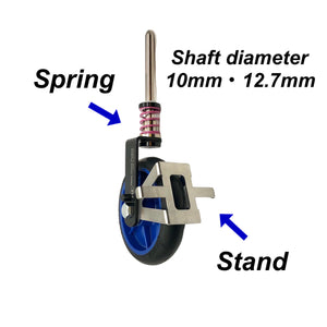 Bass wheel with spring and stand